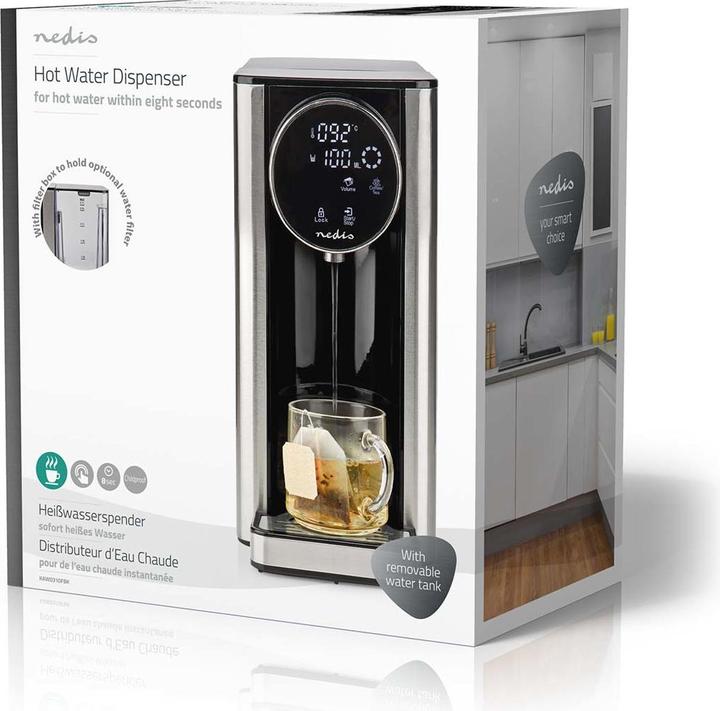 Actual product image Nedis Hot Water Dispenser 2600 W 2.7 l Aluminium / Black
