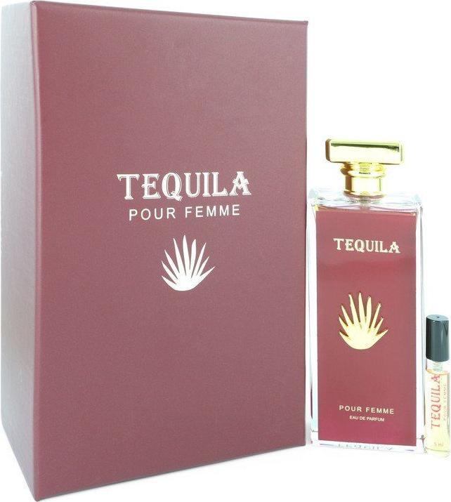 Tequila Perfumes Tequila Pour Femme Red by Eau de Parfum Spray + Free.17 oz Mini EDP Spray 100 ml (Eau de Parfum, 100 ml)