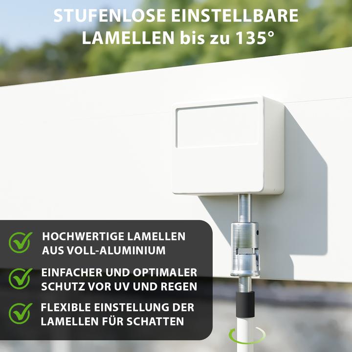 Immagine prodotto Weide Pergola Deluxe Plus 3,6x7,2m con tetto a doghe bianco (360 cm, 720 cm)