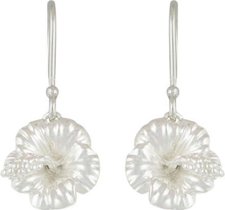 Image du produit Steinkult Boucles d'oreilles argentées "Hibiscus Éclat (Laiton sterling argenté)