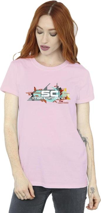Actual product image Disney Womens/Ladies Lightyear Star Command Graphic Title Cotton Boyfriend T-Shirt (S)