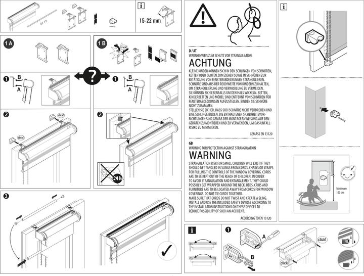 Produktbild My home EASYFIX Doppelrollo (70 x 150 cm)