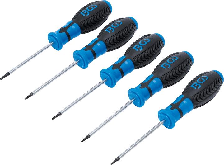BGS Screwdriver Set T-Star tamperproof (for Torx) T6 - T10 5 pcs. (T-section)