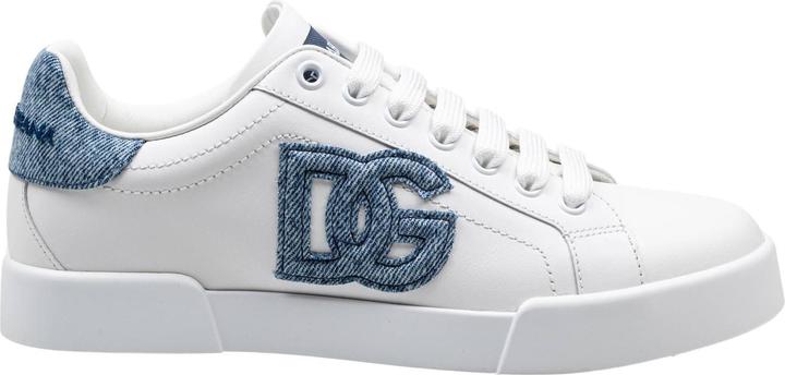 Dolce & Gabbana portofino light in leather white and light blue (42)