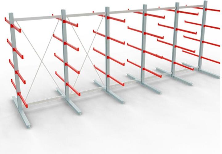 Image du produit Schulte Lagertechnik K 6000 Rayonnage de base à bras portants 6 montants - 2 côtés
