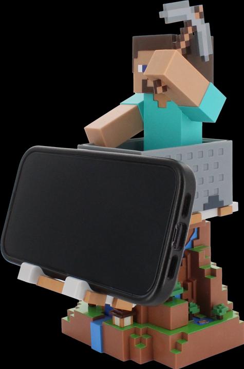 Actual product image Exquisite Gaming Cable Guys R.E.S.T - Minecraft - Steve Support pour Téléphone et Manette (PS5)
