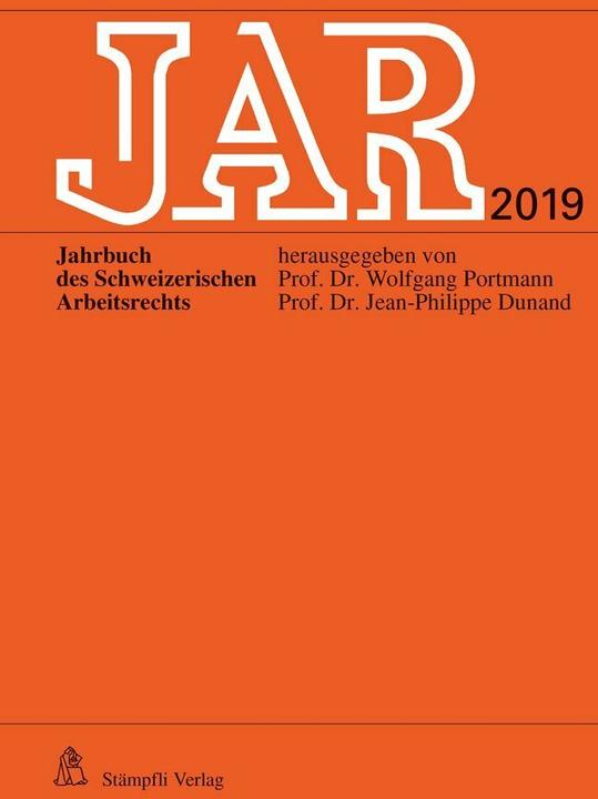 Immagine prodotto JAR 2019 (Tedesco, Jean-Philippe Dunand, Wolfgang Portmann, 2019)