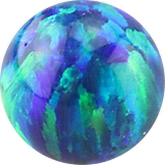 Actual product image Star Piercing Sphere opal blue (without brass, Surgical steel 316L)