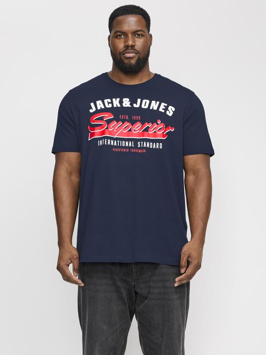 Actual product image Jack & Jones Jjelogo Tee Ss O-Neck 2 Col Aw24 S Pls (7XL)