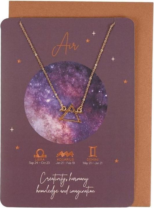 Actual product image Something Different Zodiac Necklace Air Element Stainless Steel Alloy (100% synthetic material)