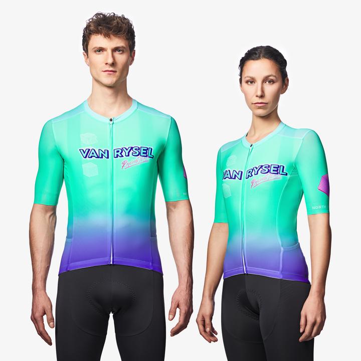Immagine prodotto Van rysel Radtrikot Rennrad kurzarm Sommer Racer 2 Aquamarin (S)