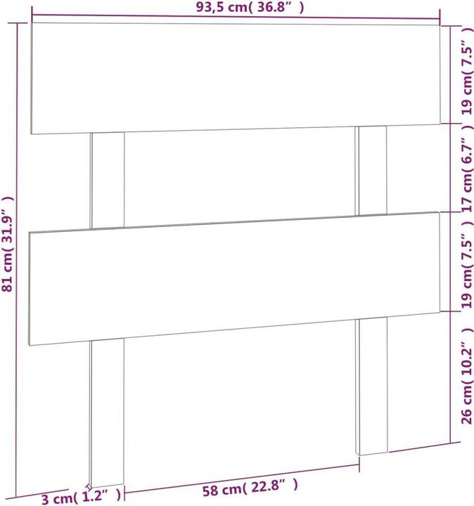 Produktbild VidaXL Lashonda (93.5 x 3 x 81 cm)