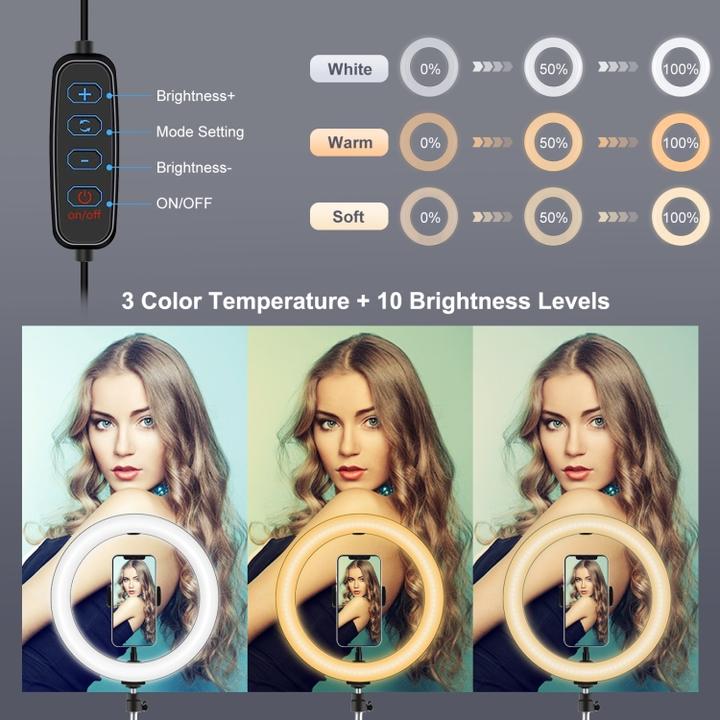 Produktbild Puluz PKT3035 Selfie Videoleuchte 26cm (Ringleuchte)