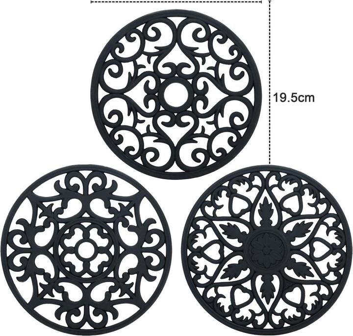 Intirilife 3-piece coaster set (3 x, Pan coaster)