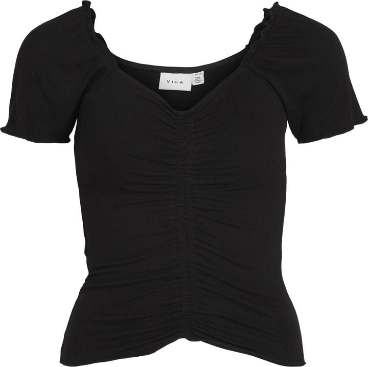 Actual product image Vila Drapiertes Oberteil mit kurzen Ärmeln (S)