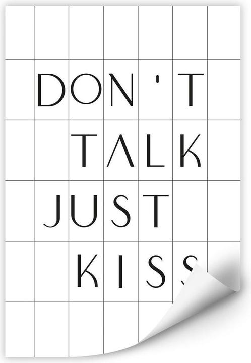 Produktbild Trenddeko mit Raster - Don't talk just kiss (70 x 100 cm)