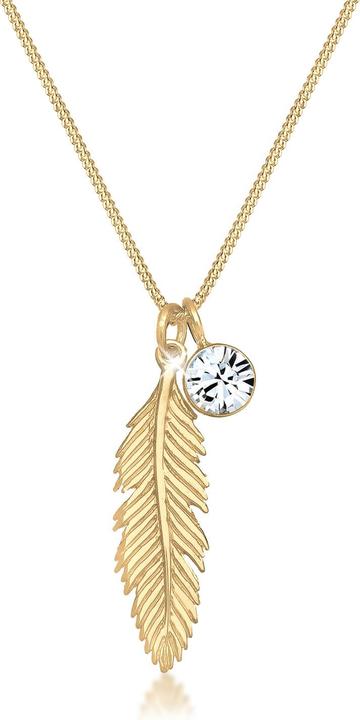 Image du produit Elli mit Feder-Anhänger und Kristall (Argent Sterling, 45 cm)