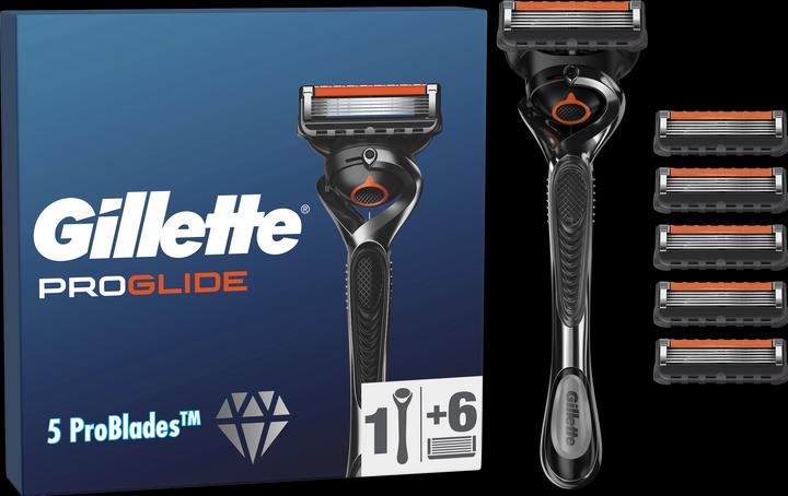 Gillette PROGLIDE, 6 blades + handle