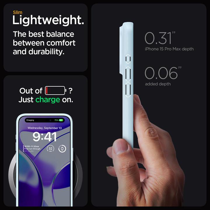 Image du produit Spigen Thin Fit, bleu muet - iPhone 15 Pro Max (Apple iPhone 15 Pro Max)