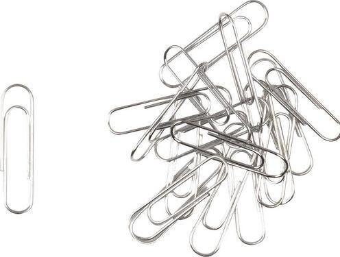 Office Depot Paper clips Round 30 mm Silver Metal, zinc (100 x)