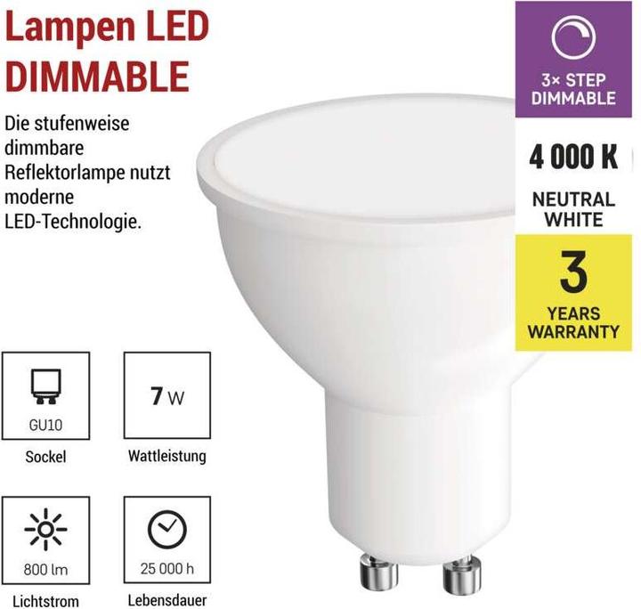 Image du produit Emos Classique (GU10, 7 W, 800 lm, 1 x, E)
