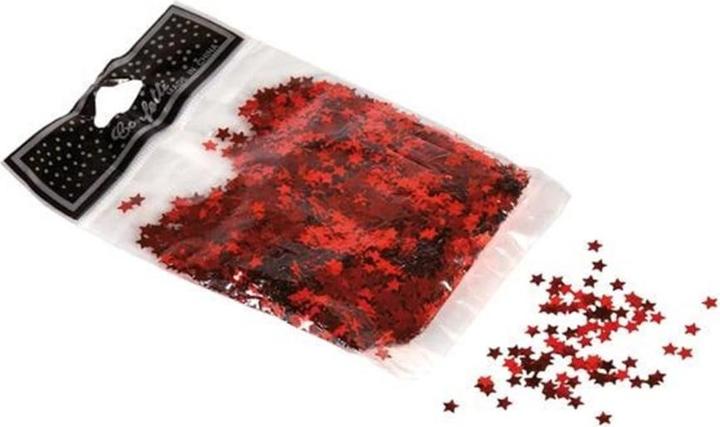 Image du produit Dekomat Décoration à saupoudrer Étoiles 30 g, 0,5 cm, rouge