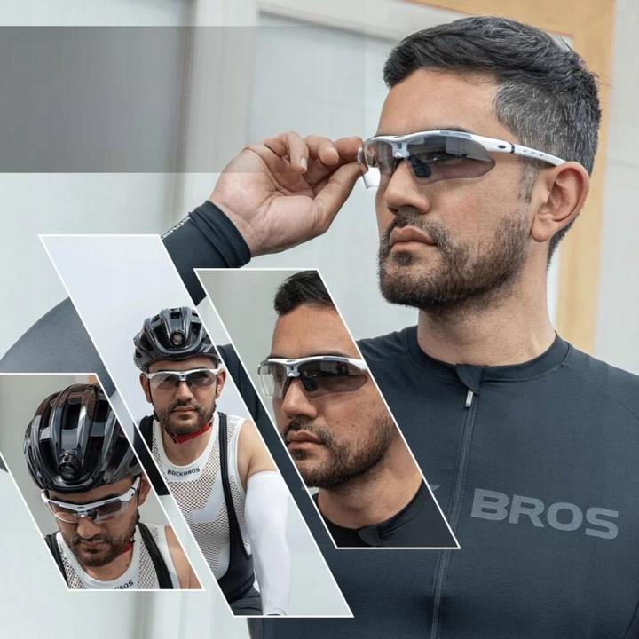 Produktbild Rockbros 10002 polarizing cycling glasses - white (Schwarz, Weiss)
