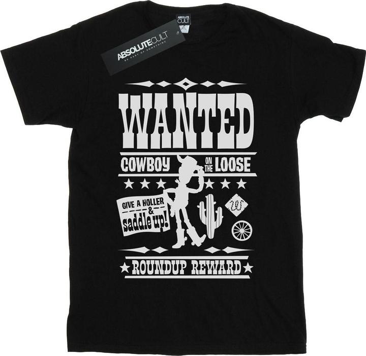 Actual product image Disney Womens/Ladies Toy Story Wanted Poster Cotton Boyfriend T-Shirt (XXL)