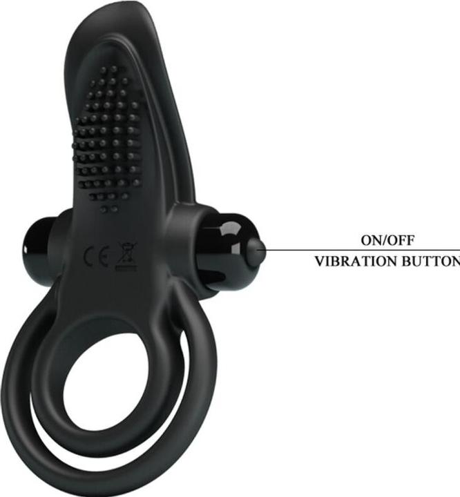 Image du produit Pretty Love Anneau vibrant pour pénis noir (8 cm)