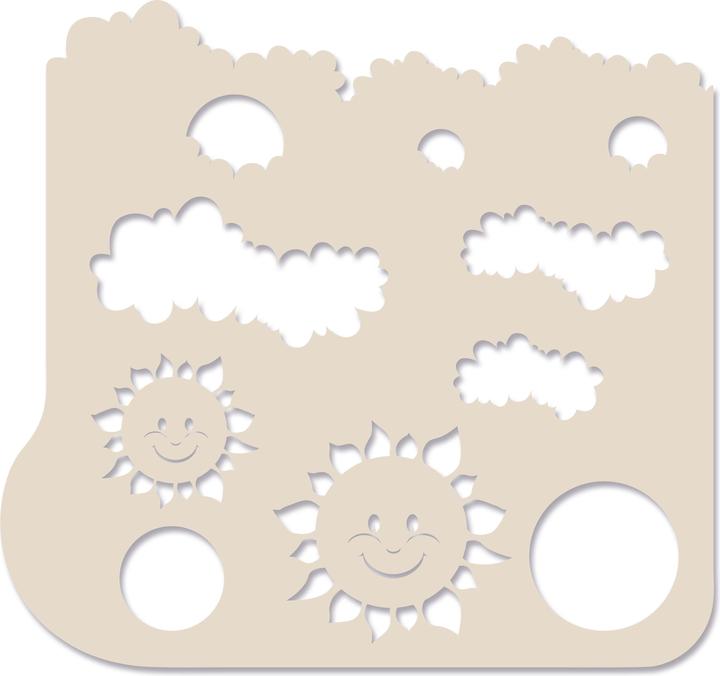 Actual product image Martellato Airbrush stencil sun and clouds