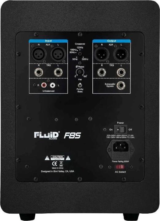 Produktbild Fluid Audio F8S - Aktywny 8 subwoofer kompaktowy (Subwoofer aktiv, 1 Stk., 1x 200 W)