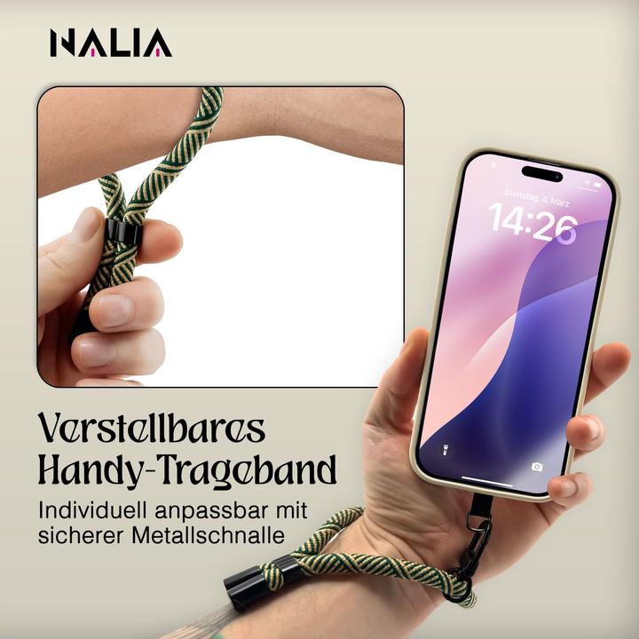 Actual product image Nalia Wristy Lanyard Handykette – Universal Trageband für Smartphones – Verstellbar, Soft & Elastisch
