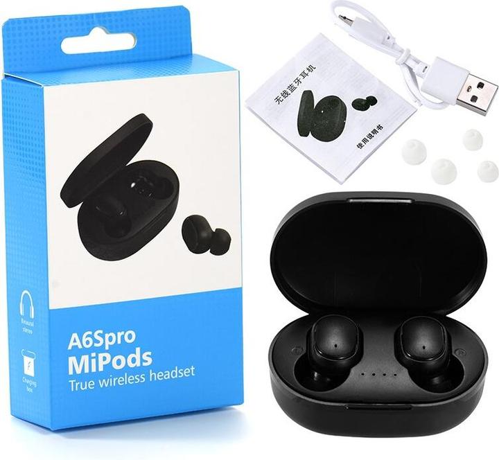 Image du produit PhoneLook Ecouteurs Bluetooth sans fil A6S incl. micro, Touch control, étui de charge avec affichage LED (ANC, Sans fil)