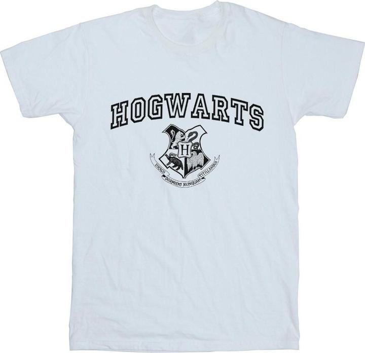 Actual product image Girls Hogwarts Crest Cotton T-Shirt (140, 146)