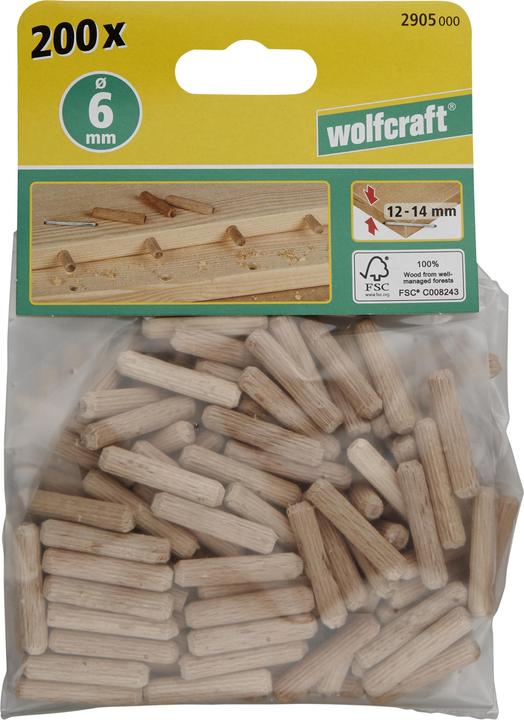 Image du produit wolfcraft wolfcraft 150 Langholzdübel Buche ø8x40mm (150 pcs)