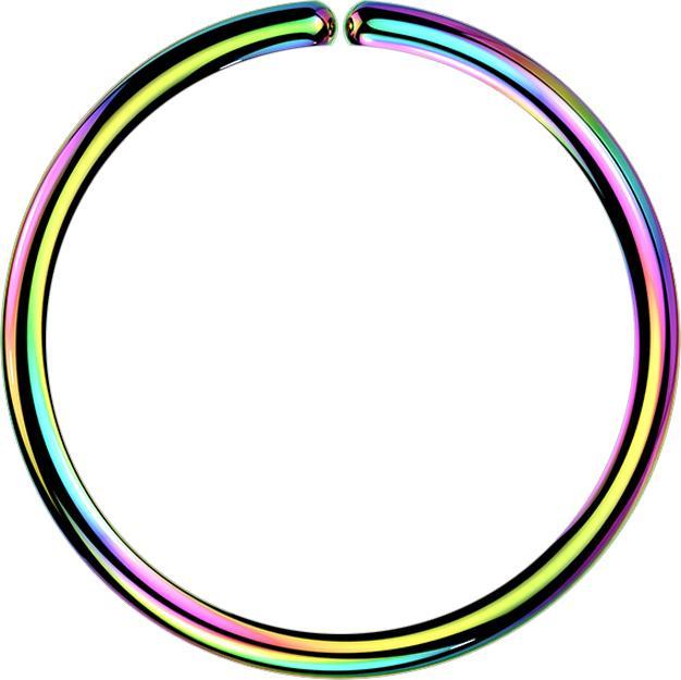 Actual product image Star Piercing Micro Piercing Ring coloured (without brass, Surgical steel 316L)