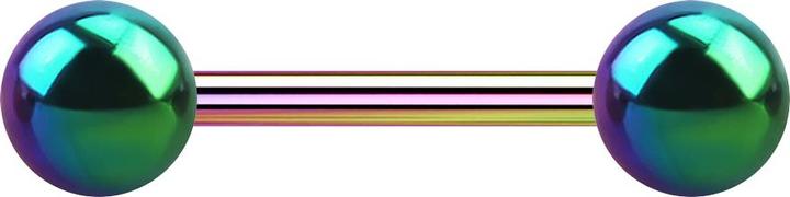 Produktbild Star Piercing Barbell farbig mit zwei Kugeln (Chirurgenstahl 316L, ohne Messing)