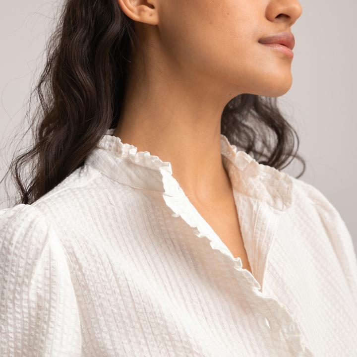 Produktbild La Redoute Collections Langärmelige Bluse mit Rüschenkragen (44)