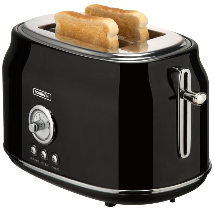 Bourgini Retro Toaster - Broodrooster - Zwart