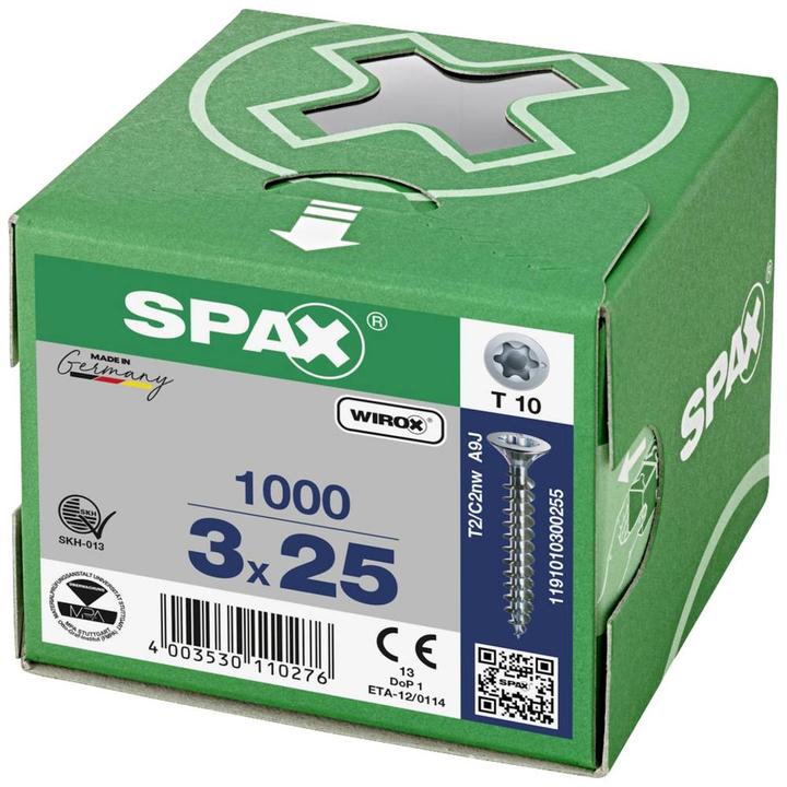 Produktbild Spax Spanplattenschrauben SK T10 3,0x20 mm (1000 Schrauben pro Stück)