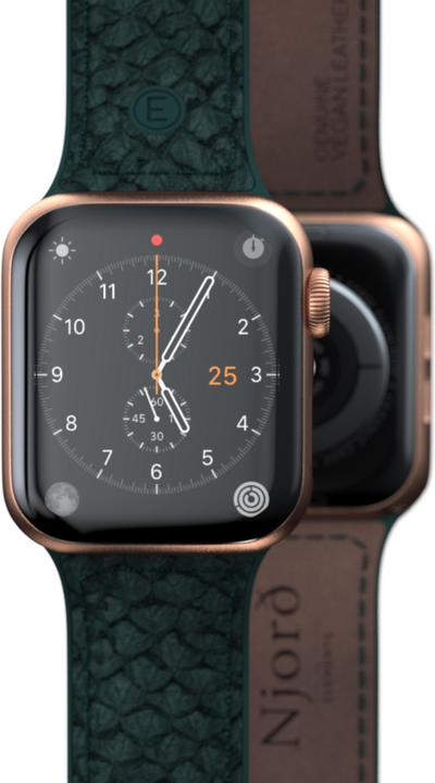Produktbild Njord Jord Watch Strap For (44 mm, 45 mm, Veganes Leder, Lachsleder, Edelstahlverschluss, Apple Watch)