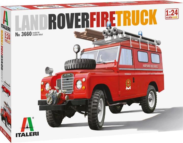 Actual product image Italeri Car model 1:24 Land Rover Fire Truck