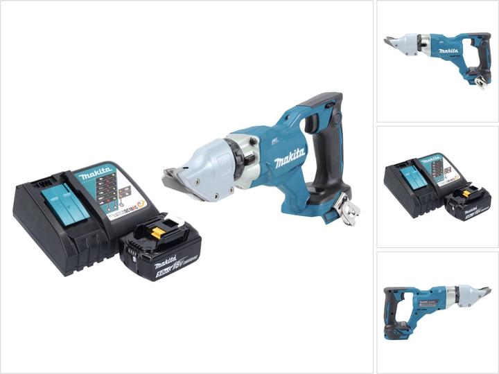 Immagine prodotto Makita DJS 200 RT1 Batteria Cesoie per lamiera 18 V 2,0 mm Brushless + 1x Batteria 5,0 Ah + Caricabatterie