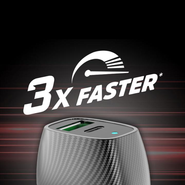 Produktbild Energizer Car Charger - Power Delivery & QC3 - 38W - 1 USB-C & 1 USB-A, schwarz
