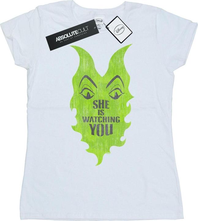 Actual product image Disney Womens/Ladies The Descendants Maleficent She Is Watching Cotton T-Shirt (S)
