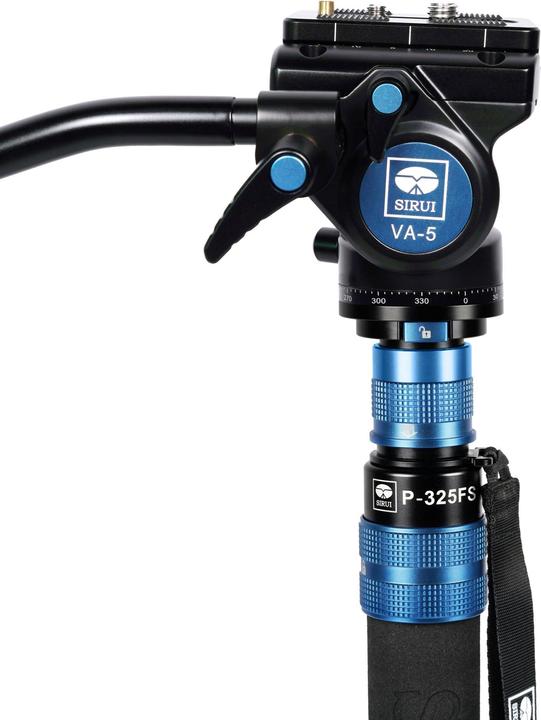 Immagine prodotto Sirui Monopiede in carbonio P-325FS da 148 cm con testa video VA-5 (novità) (Metallo, Carbonio)