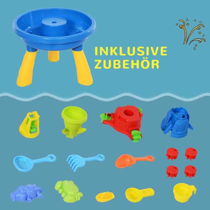 Immagine prodotto Homcom Tavolo sabbiera per bambini con accessori da 21 pezzi