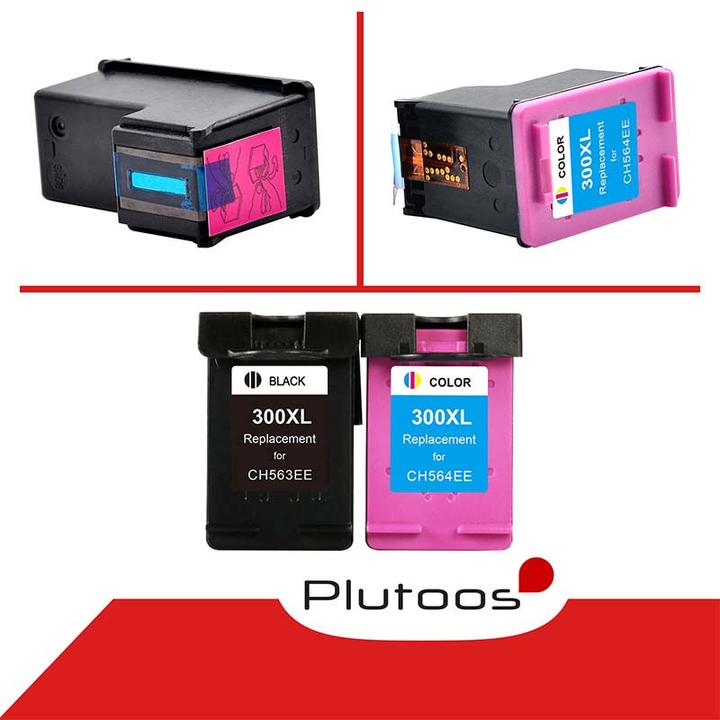 Produktbild Plutoos HP 300 XL HP 300 XL Patronen XXL kompatibel, 2er Set BK+CL (BK, CL)