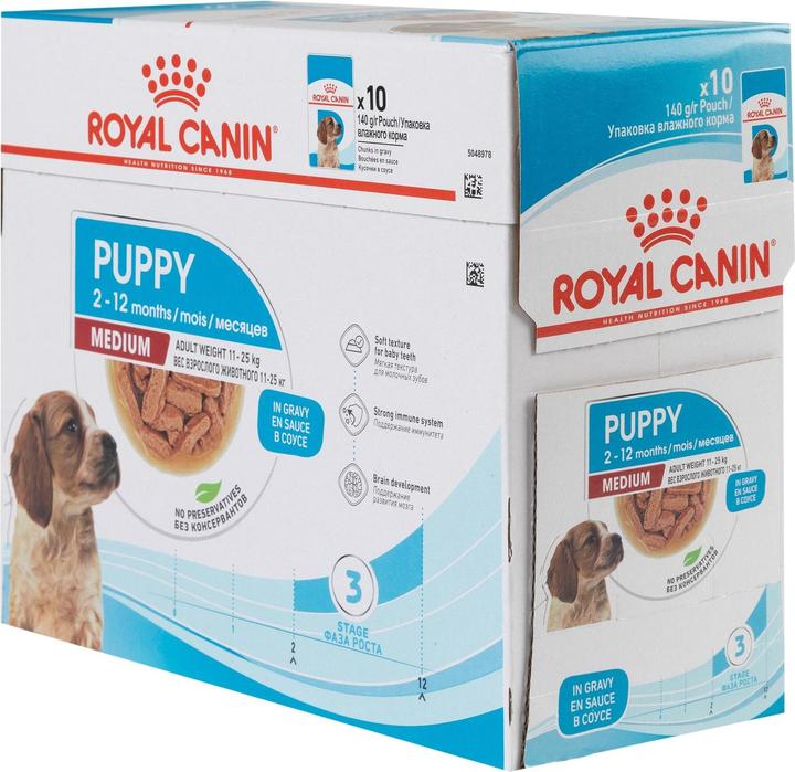Produktbild Royal Canin SHN WET Medium Puppy (Welpe + Kitten, 10 Stk., 1400 g)