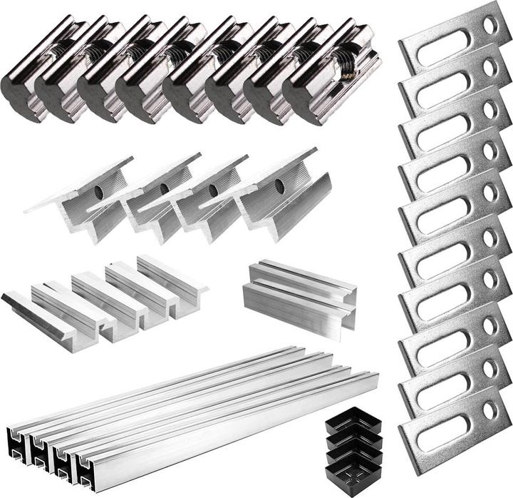 Actual product image Offgridtec Mounting set for 3 solar modules - corrugated hernite and sheet metal roof for solar modules with